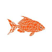 Abstract polygonal fish vector