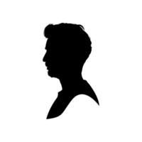 man portrait in minimalist silhouette vector