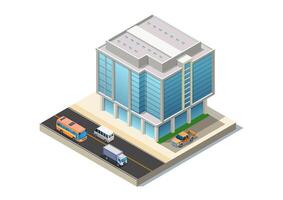 Isometric modern building vector