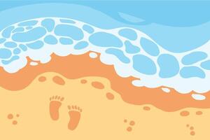beach flat design good for background, wallpaper, flat design, etc vector