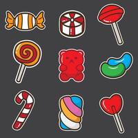 set of candy good for sticker, pattern design, element design, etc vector