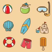 sets Beach for your brand an your design vector