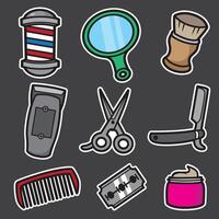 set of barbershop good for sticker, badge, element design, pattern, etc vector