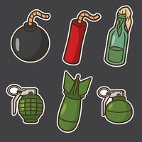 set of bomb good for sticker, element design, pattern t shirt, etc vector