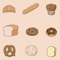 Bread and cake for your asset vector
