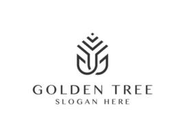 Abstract tree logo icon design. Elegant tree premium symbol. vector