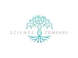 Tree DNA logo design template vector