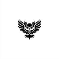 artistic representation of an owl with magnificent wings, exudes an air of wisdom and enigma vector