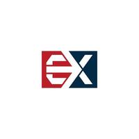 Abstract Letter Logo Template Initial EX. illustration vector