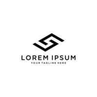 Simple Elegant Letter SS Logo Design vector