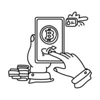 Blockchain Technology A flat illustration representing blockchain technology vector
