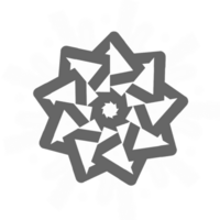 A snowflake with arrows on it png