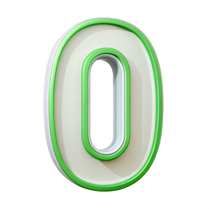Number 0 PNGs for Free Download