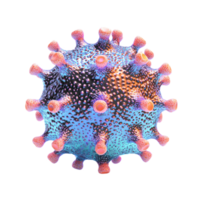 Stylized 3D Virus Model Isolate transparency Background png
