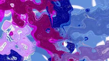 Abstract fluidity of color, combining intertwining bright colors, predominantly blue, purple and pink. video