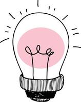 Light bulb icon with rays emanating from it vector
