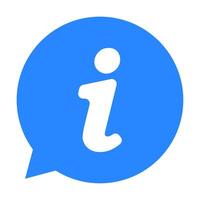 Information icon for graphic design, logo, web site, social media, mobile app, ui illustration vector