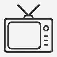 Retro TV Icon with Vintage Vibe Design vector