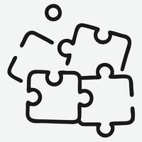 Bold and Iconic Puzzle Icon A Symbol of Problem Solving and Connection vector