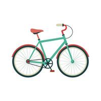 Minimal Bicycle Graphic on White Background vector