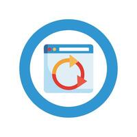 Minimalist Retargeting Campaign Icon with Web Browser vector