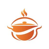 Abstract Cooking Pot Logo for a Modern and Friendly Appeal vector