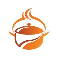 Minimalist Cooking Pot Design for a Cozy and Welcoming Logo vector