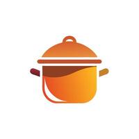Minimalist Abstract Cooking Pot Logo for Warm and Inviting Design vector