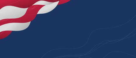 american flag background empty template flag top left vector