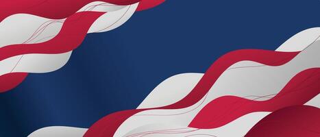 american flag background empty center template vector
