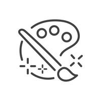 Paint Board Color Recognition Icon Illustration vector