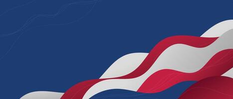 american flag background empty top left template flag right vector