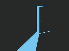 Creative Backgrounds with Blue Light from Open Door vector