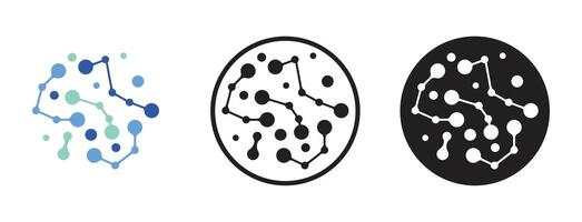 Set of Bacteria Icons Illustration Isolated Background vector