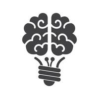 High quality illustration of a brain bulb. Perfect for creative and educational projects vector