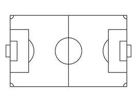 soccer field sport icon outline isolated white background vector