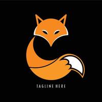 fox logo creative desain template vector