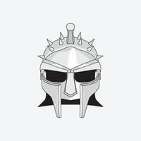 gladiator spike helmet flat design vector