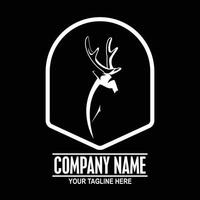 deer head logo template design vector