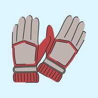 Winter Mittens Illustration, Flat Design Style Mittens Illustration vector