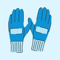 Mittens Illustration, Flat Design Style Mittens Illustration vector