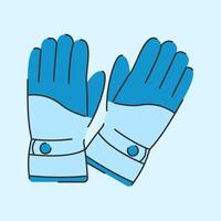 Gloves Illuistration, Flat Design Style Mittens Illustration vector