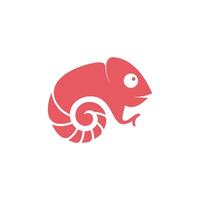 Template logo icon chameleon with solid color vector