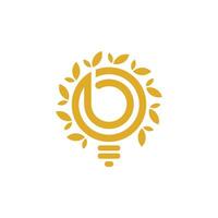 Light bulb icon Line solid logo vector