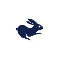 Rabbit logo template isolated on white background vector