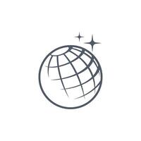 globe logo design template vector