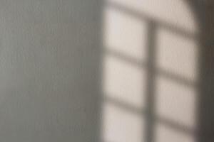 Black shadows on concrete wall. Shadow overlay effect. Scene of natural lighting. Blank background for design. Background for ideas. photo