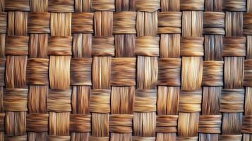 A woven pattern made of wood. The pattern is intricate and has a rustic feel to it. The wood grain is visible in the pattern. photo
