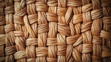 A woven pattern made of wood. The pattern is intricate and has a rustic feel to it. The wood grain is visible in the pattern. photo