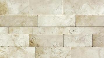 A wall made of white tiles with a pattern of squares. The wall is very clean and has a very simple design photo
